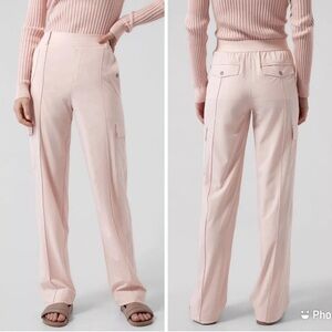 Athleta Vienna Cargo Pant Light Pink 988133 Straight Leg Stretch Travel Size 12